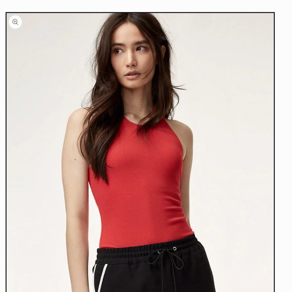 LIKE NEW Aritzia Wilfred Halter Open Back Bodysuit Size Small - Picture 3 of 7